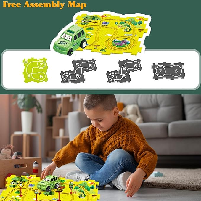 Puzzle Racer Kids Car Track Set