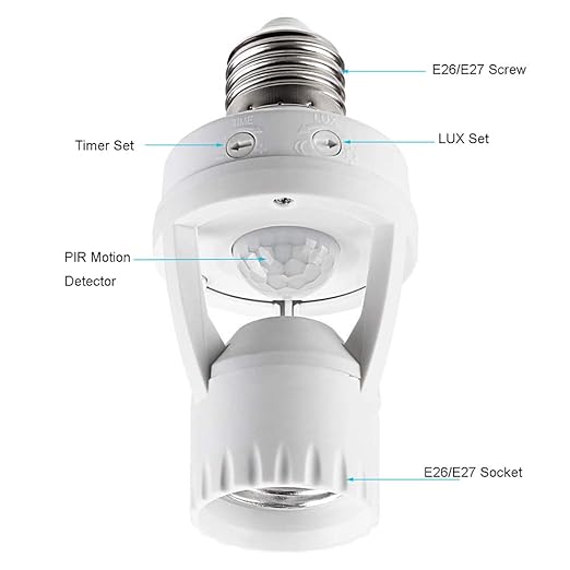 Motion Sensor Light Bulb Holder