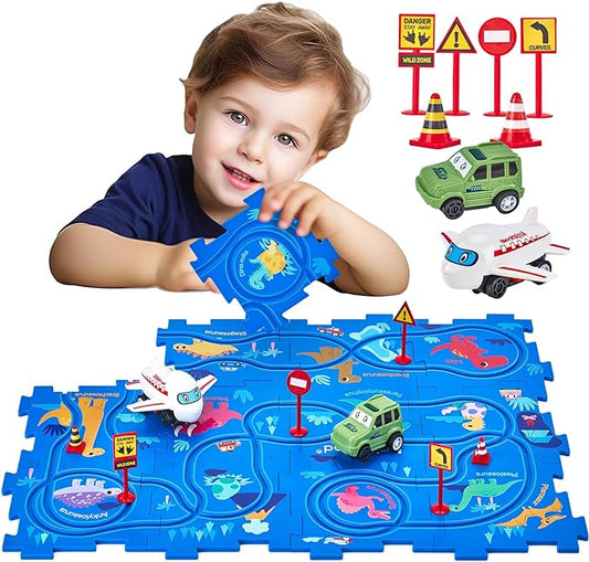 Puzzle Racer Kids Car Track Set