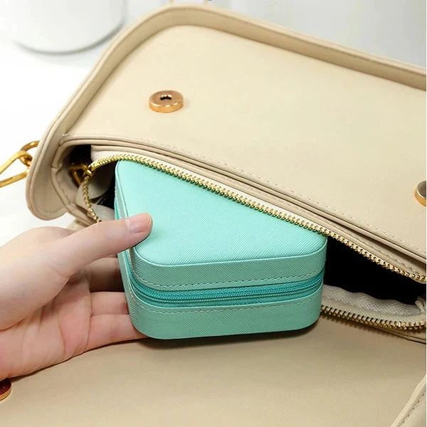 Mini Travel Leather Jewelry Box