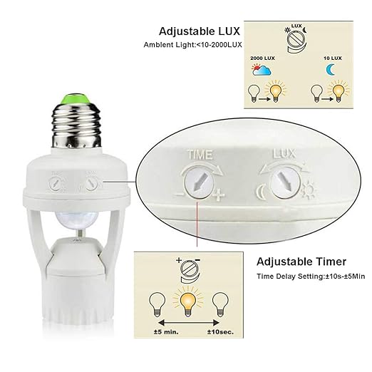 Motion Sensor Light Bulb Holder