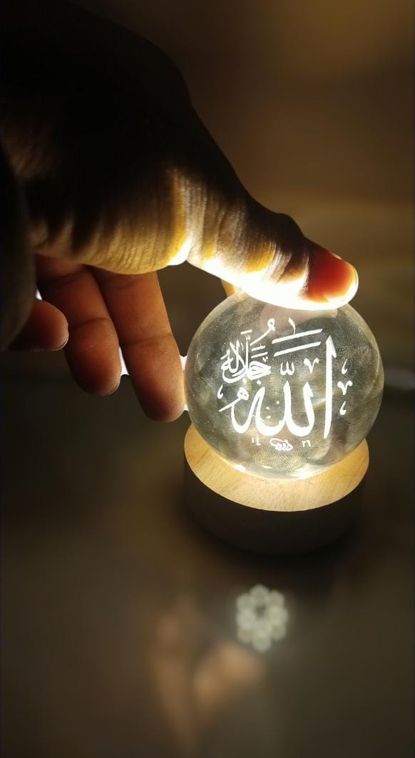 3D Crystal Ball Lamp Different Design for Muslim Lovers