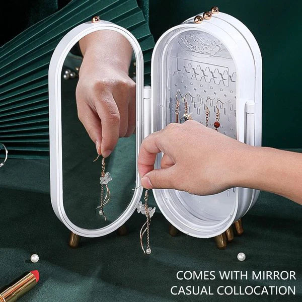 Foldable Jewelry Box with Mirror