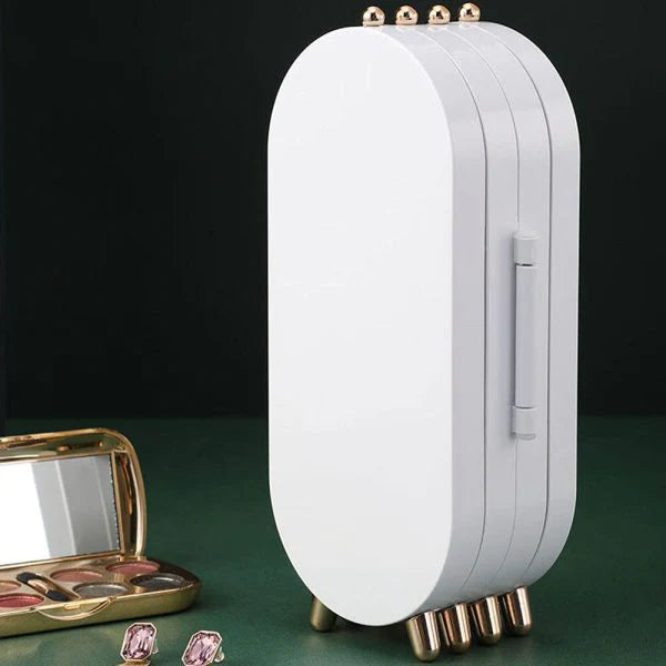 Foldable Jewelry Box with Mirror