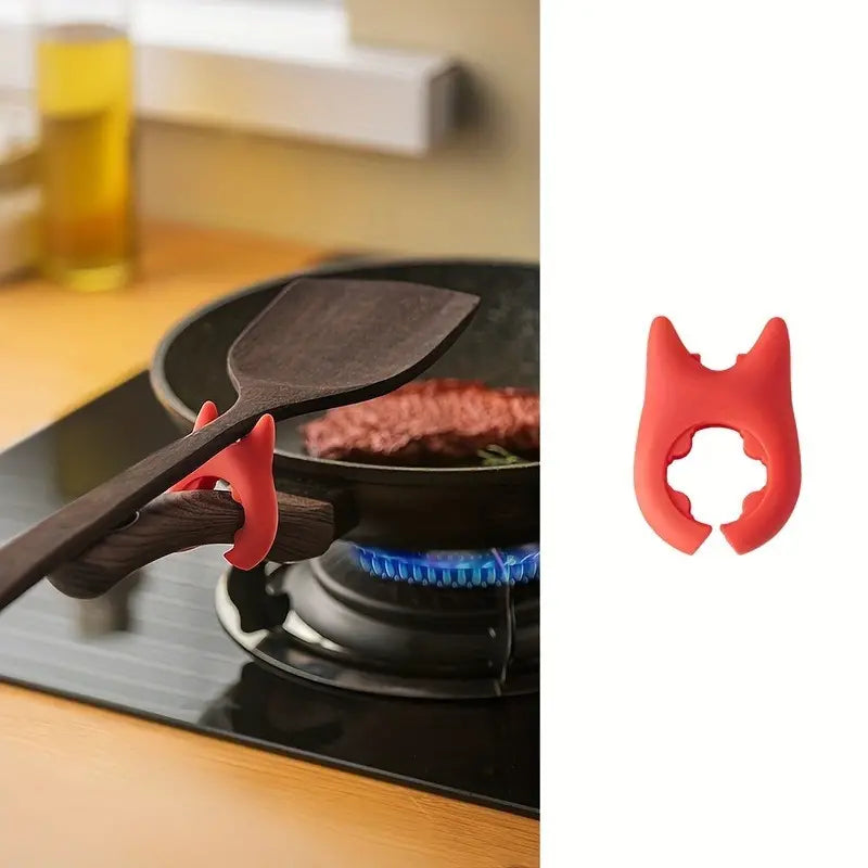 Silicone Kitchen Pan and Spoon Holder