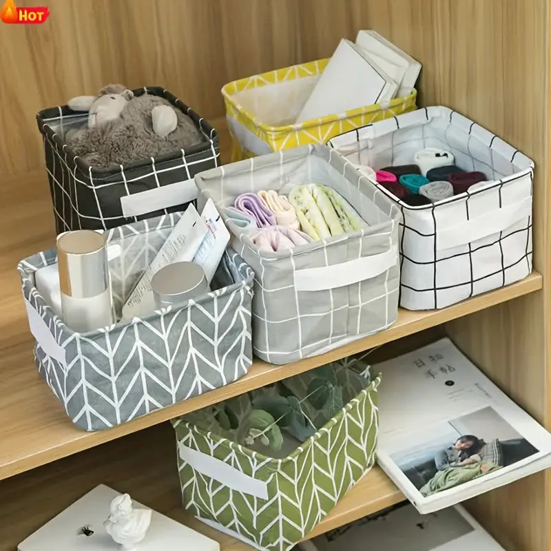 Foldable Mini Fabric Storage Basket