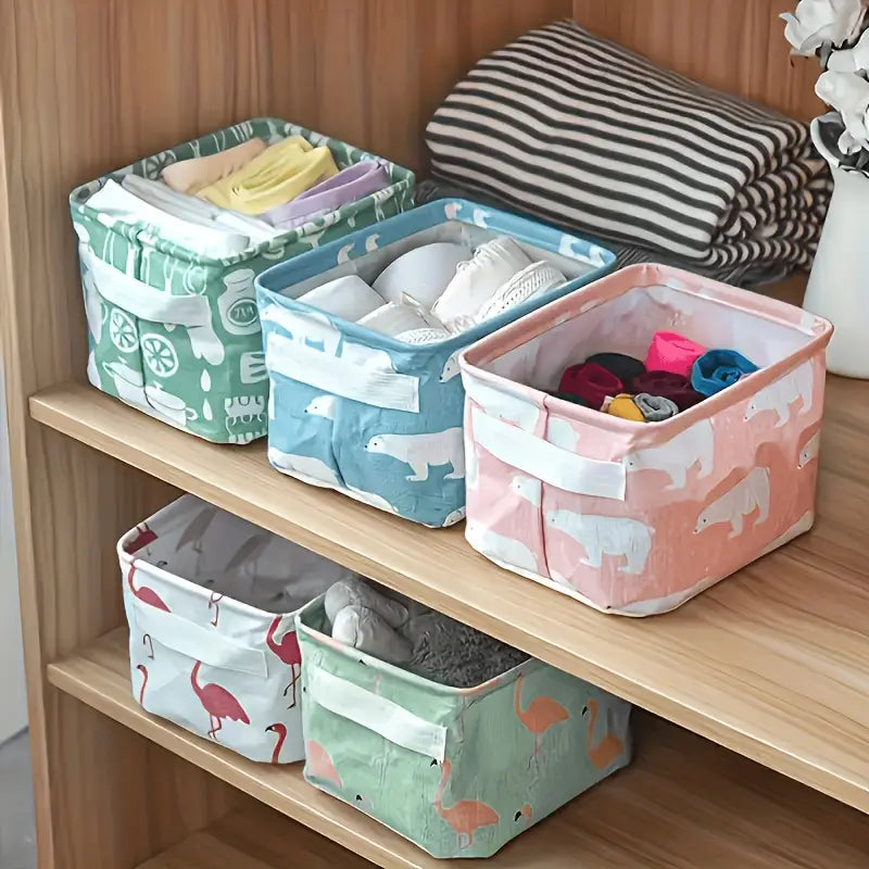 Foldable Mini Fabric Storage Basket