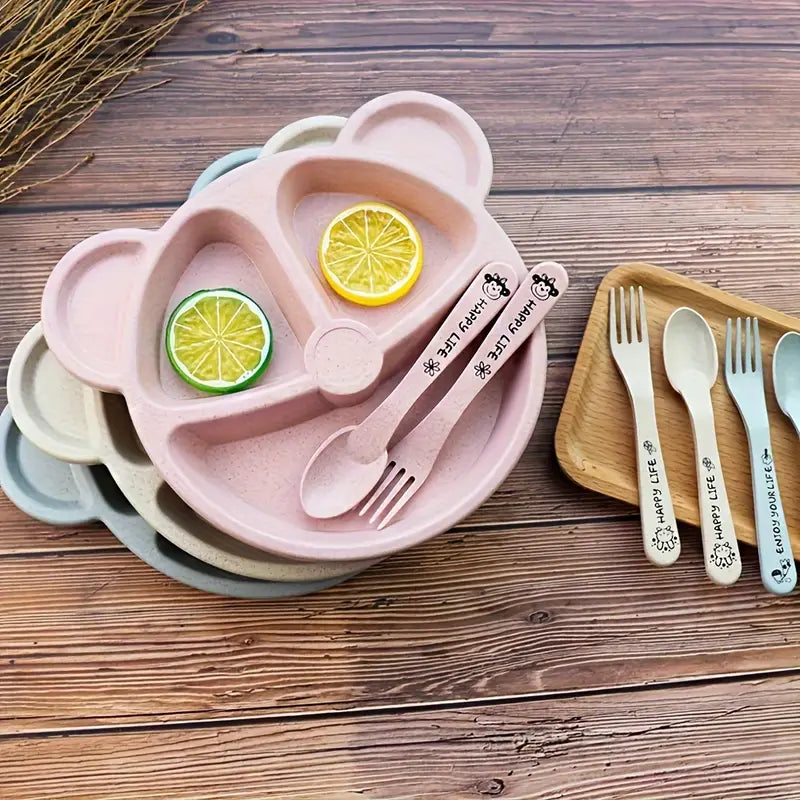 Reusable Children Meal Plate and Spoon