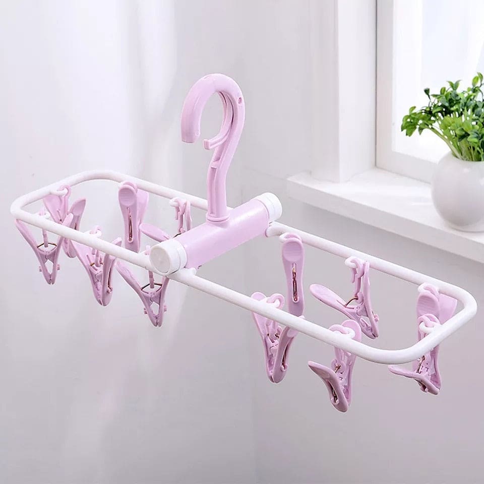 12 Clip Folding Drying Rack