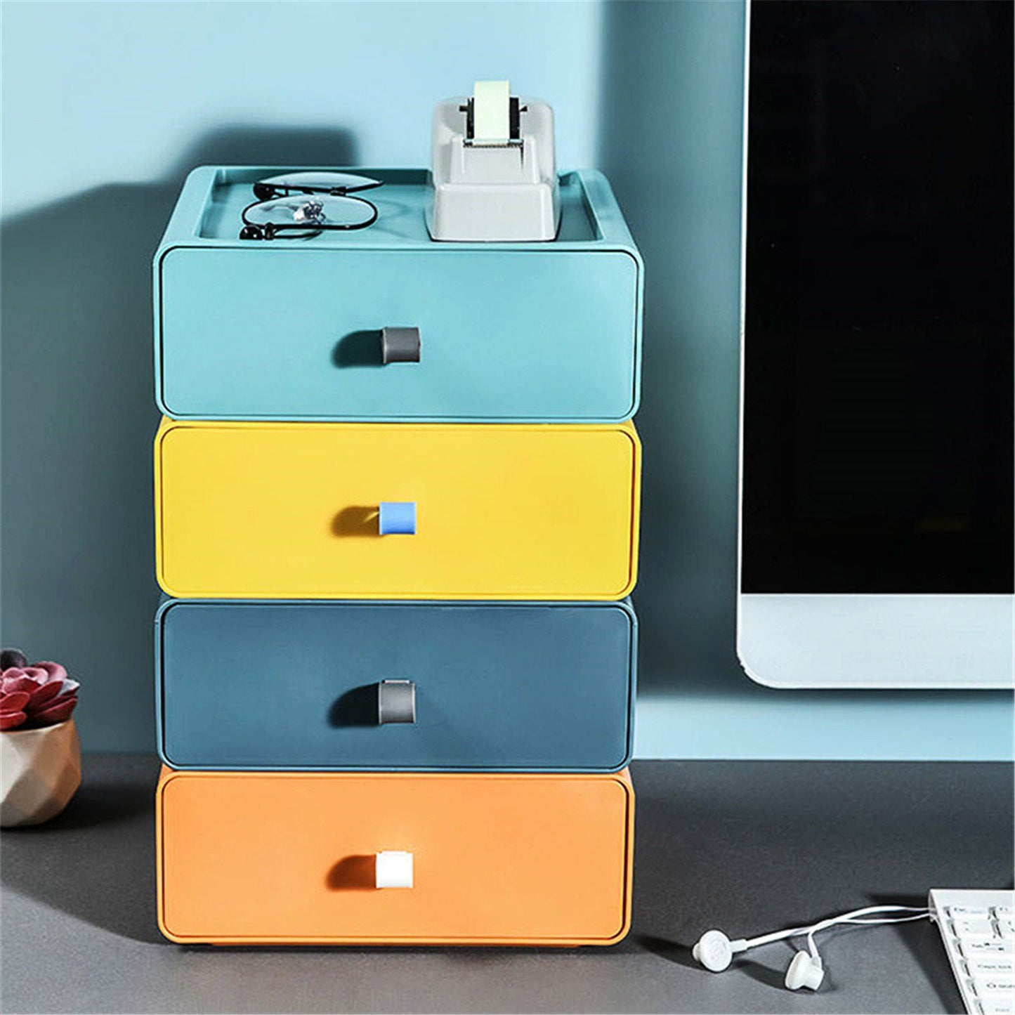 Multifunctional Four Drawers Storage Organizer