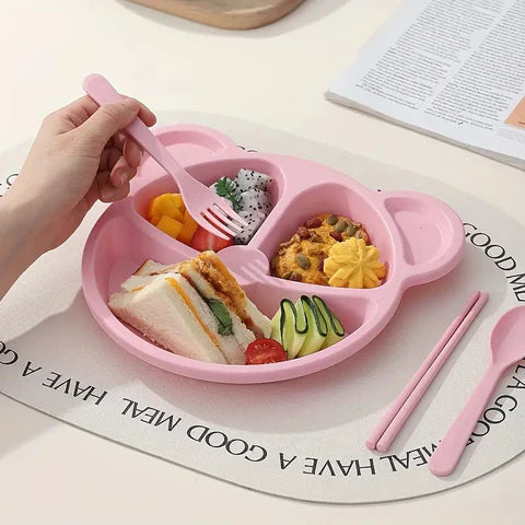 Reusable Children Meal Plate and Spoon