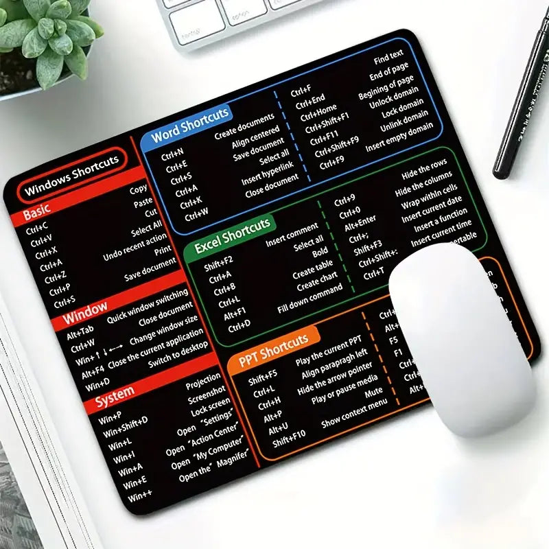 Anti-slip Keyboard Shortcuts Mouse Pad