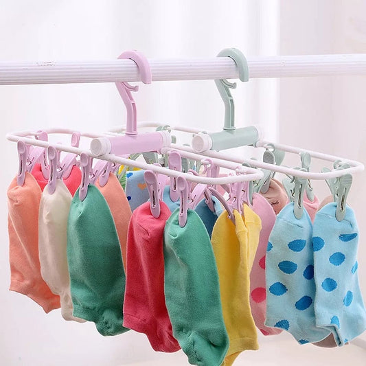 12 Clip Folding Drying Rack