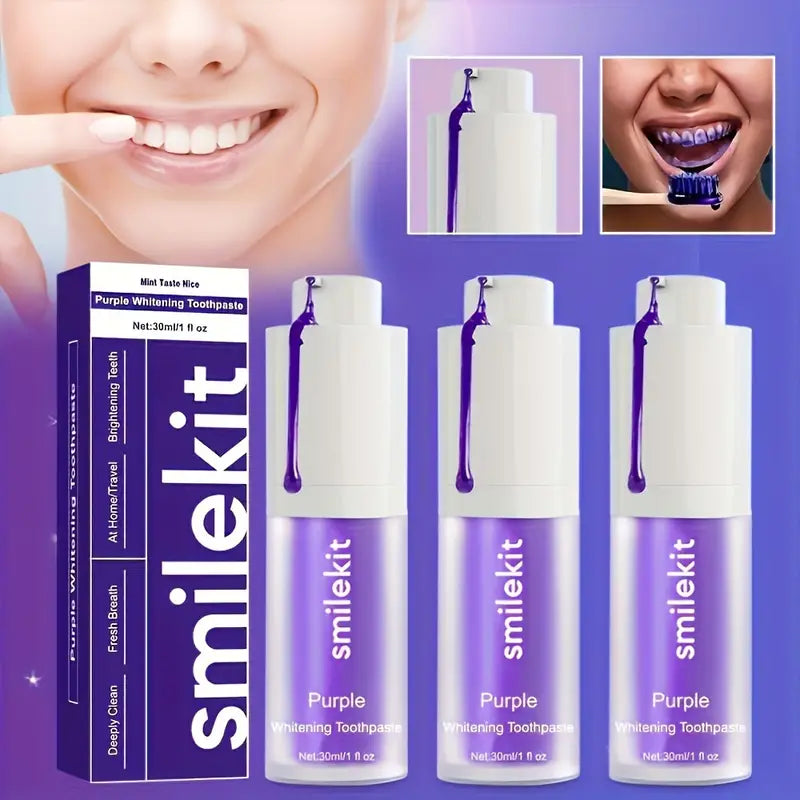 Dental Purple Toothpaste for Teeth Whitening