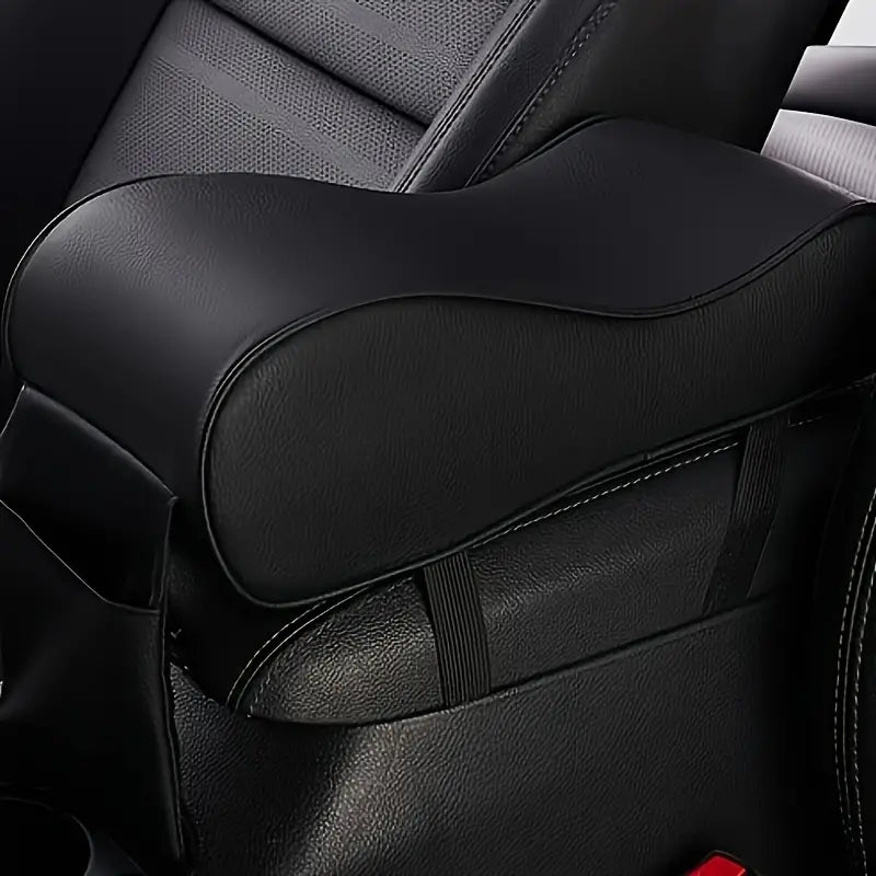 Car Leather Armrest Cushion with Tissue Storage