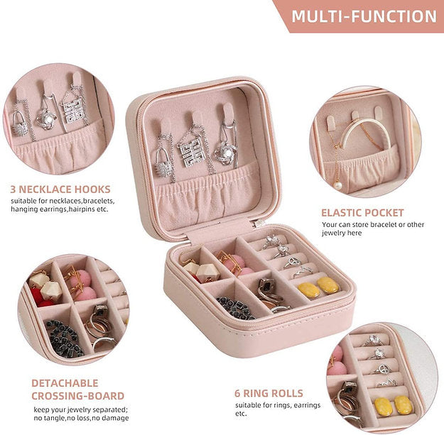 Mini Travel Leather Jewelry Box