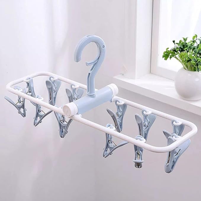 12 Clip Folding Drying Rack