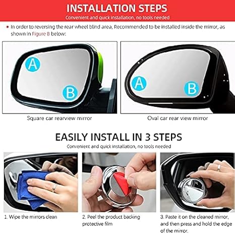 360 Degree Adjustable Car Blind Spot Mirror