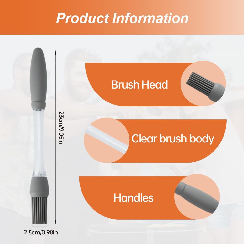 Silicone Round Head Basting Oil Brush