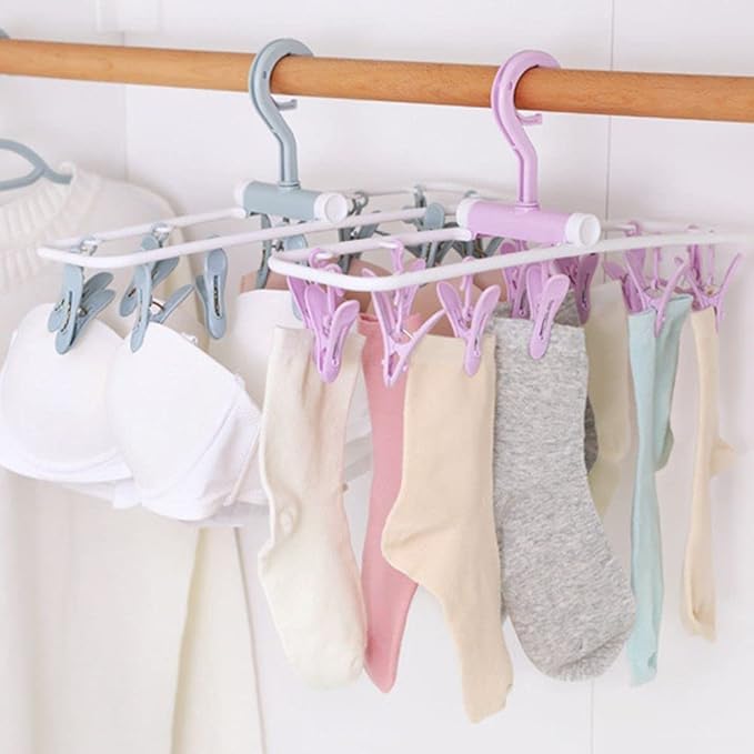 12 Clip Folding Drying Rack