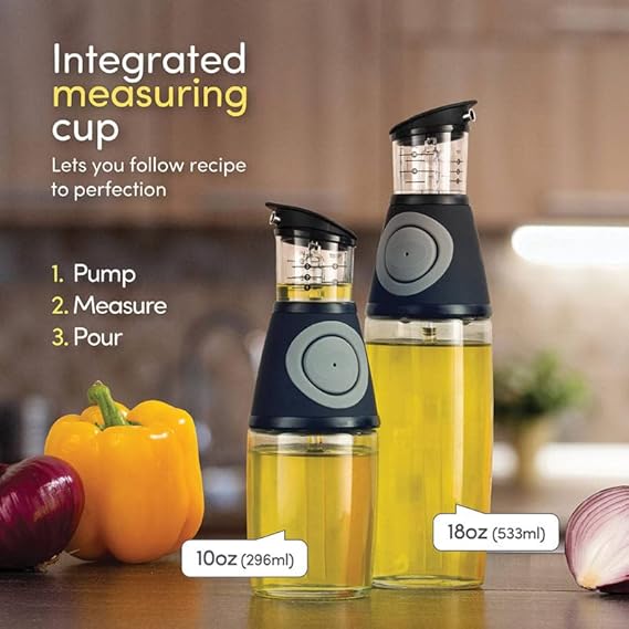 Manual Hand Press Oil and Vinegar Dispenser