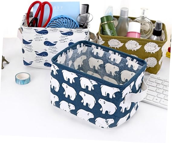 Foldable Mini Fabric Storage Basket