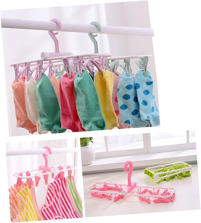 12 Clip Folding Drying Rack