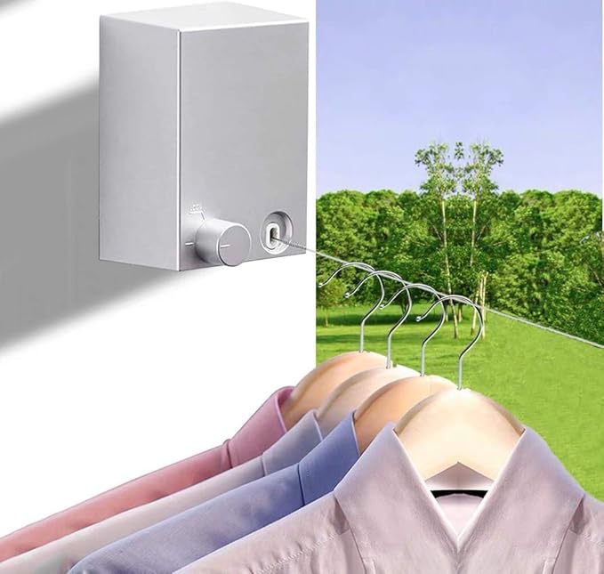 Retractable Clothesline with Secure Lock