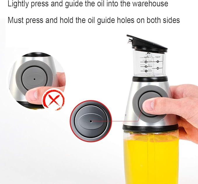 Manual Hand Press Oil and Vinegar Dispenser