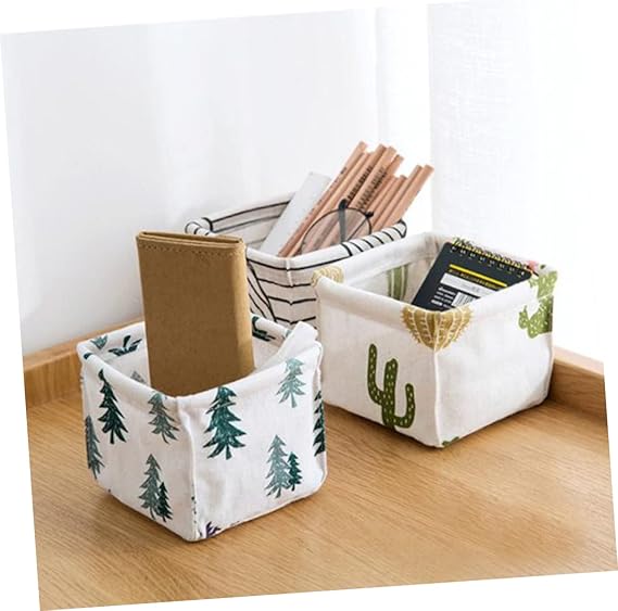 Foldable Mini Fabric Storage Basket