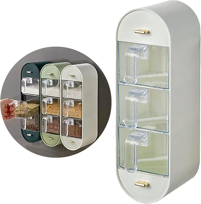 Wall-Mounted 05 Layer Kitchen Spices Organizer