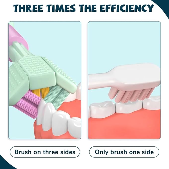 Three sided Soft Bristle Toothbrush