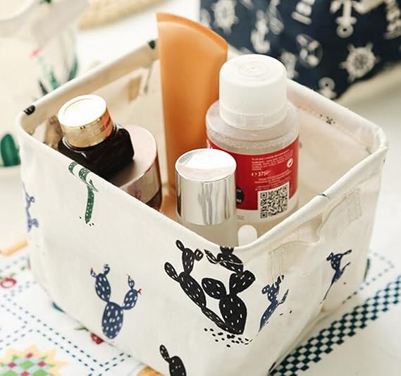 Foldable Mini Fabric Storage Basket