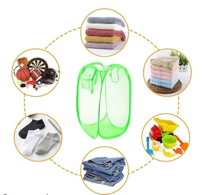 Foldable Nylon Laundry Storage Basket