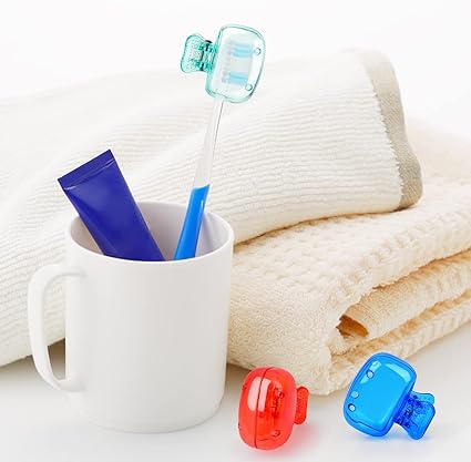 Portable Toothbrush Protector Covering Clips