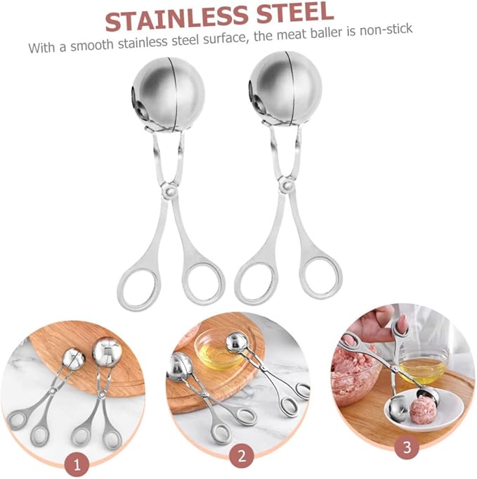 Stainless Steal Meatball and Ice-cream Tong