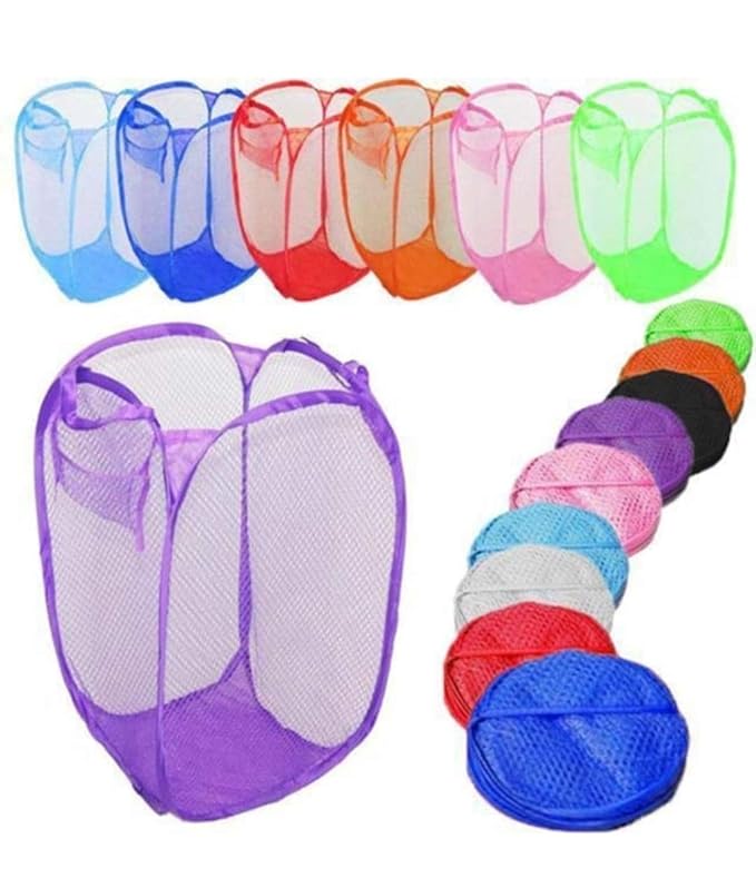 Foldable Nylon Laundry Storage Basket