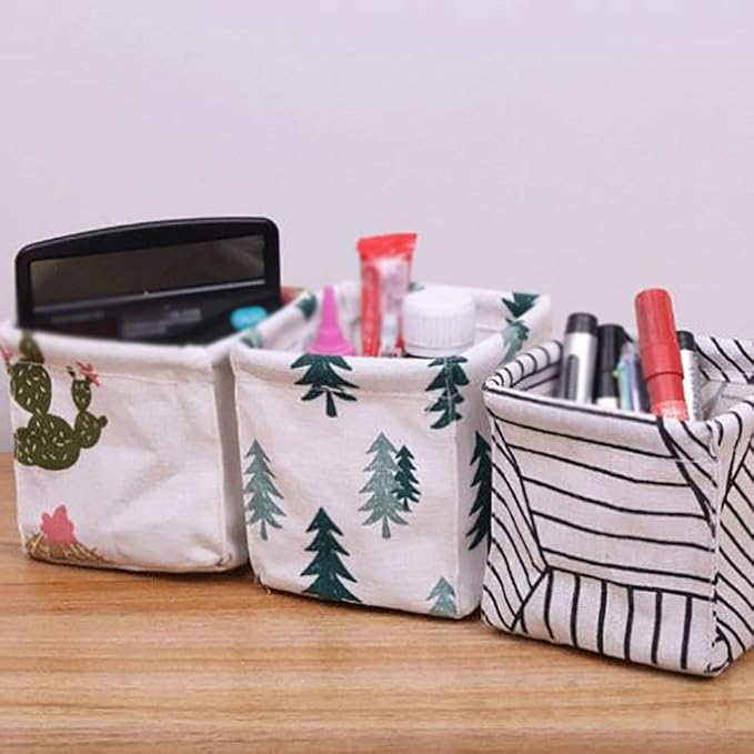 Foldable Mini Fabric Storage Basket