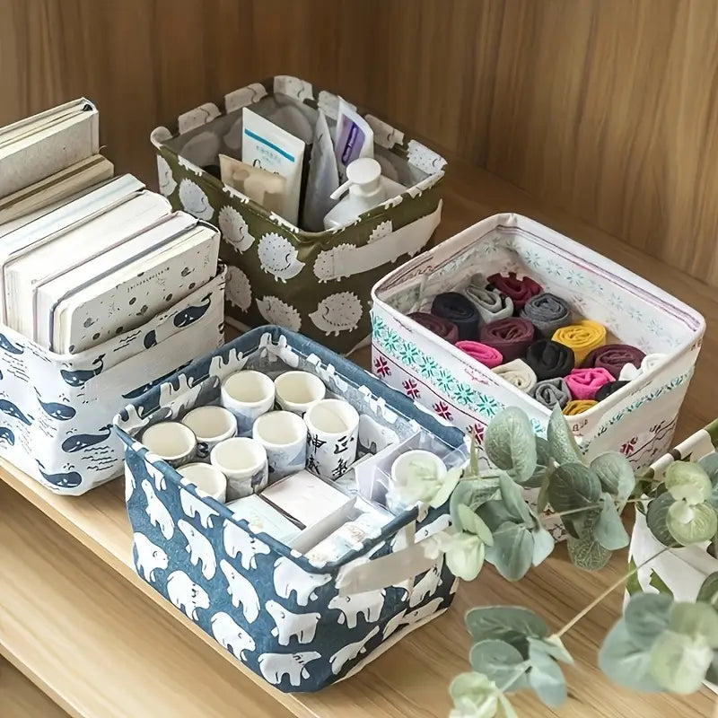 Foldable Mini Fabric Storage Basket