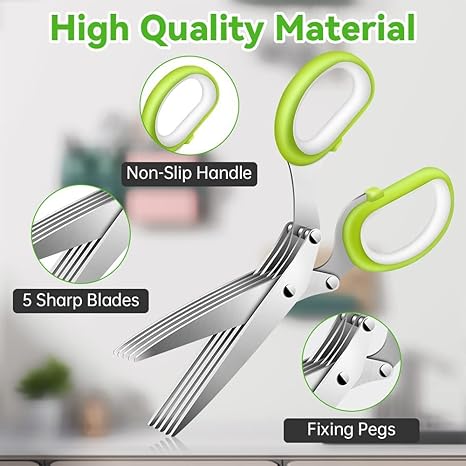 Multifunctional 05 Blade Vegetables Cutting Scissor