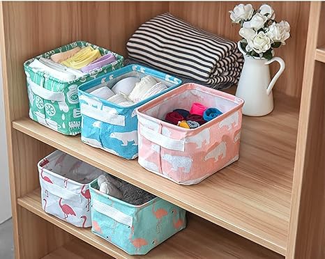 Foldable Mini Fabric Storage Basket