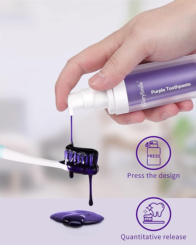 Dental Purple Toothpaste for Teeth Whitening