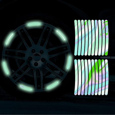 Car Tyre Reflective Stickers (20 Strips)