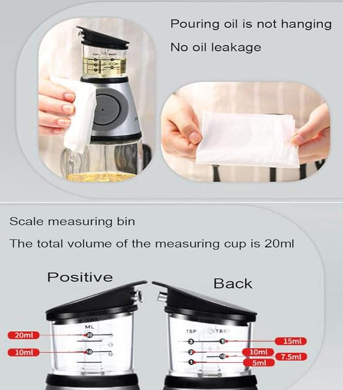 Manual Hand Press Oil and Vinegar Dispenser