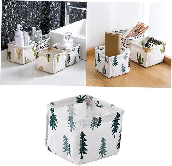 Foldable Mini Fabric Storage Basket