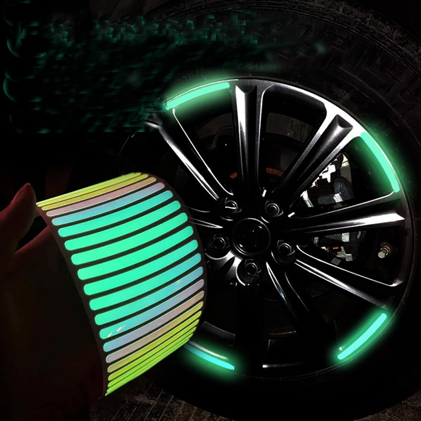 Car Tyre Reflective Stickers (20 Strips)