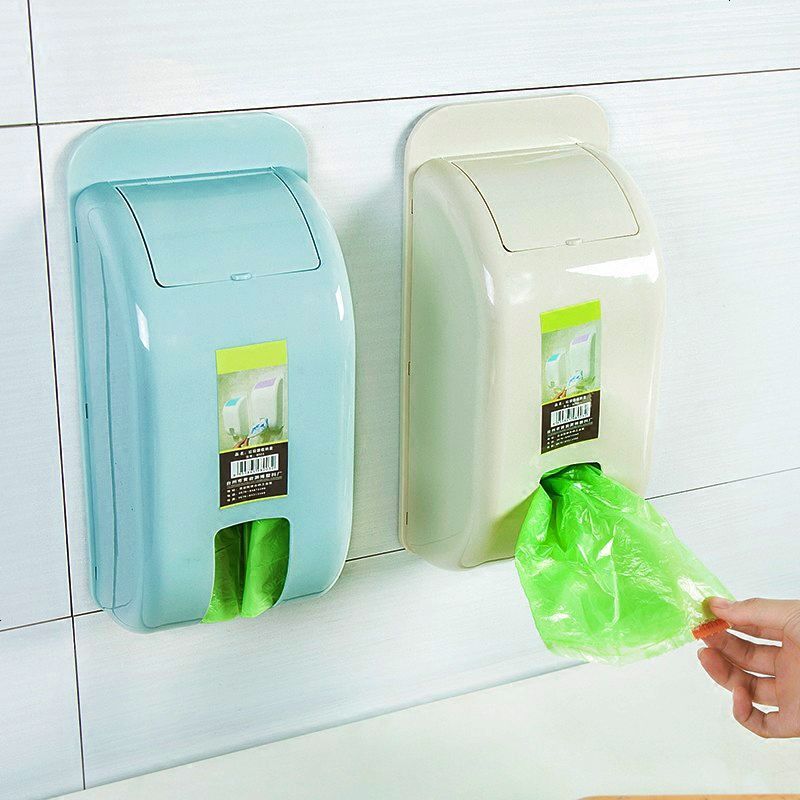 Wall Mounted Grocery Bags Organizer