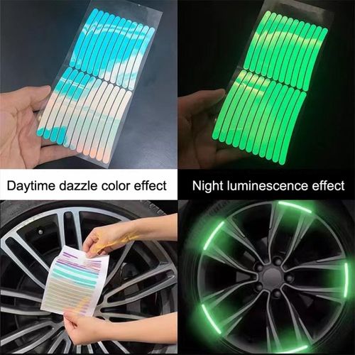 Car Tyre Reflective Stickers (20 Strips)