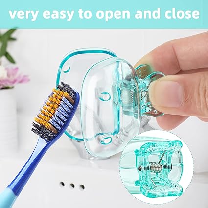 Portable Toothbrush Protector Covering Clips