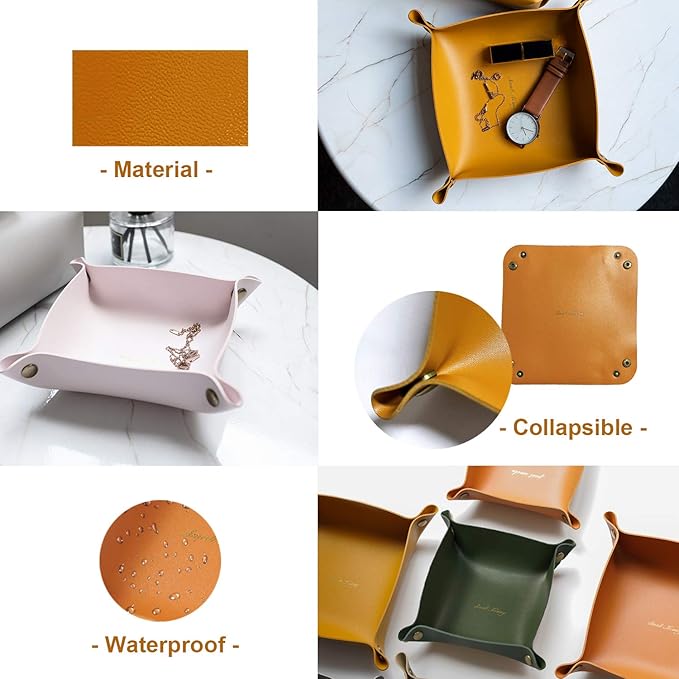 Portable Leather Trays